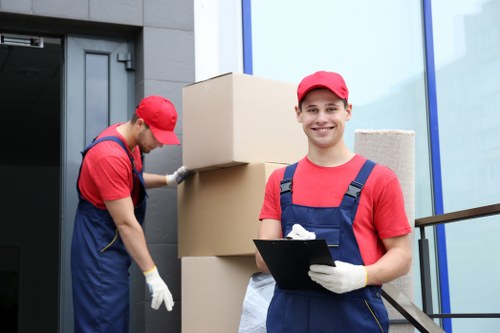 Barnsbury resident loading boxes into a storage unit