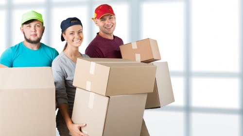 Packed moving boxes ready for a Barnsbury relocation