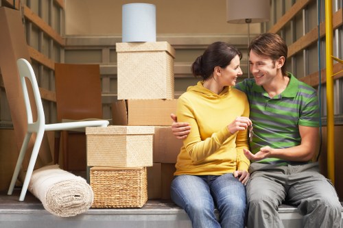 Business team preparing for office removals in Barnsbury